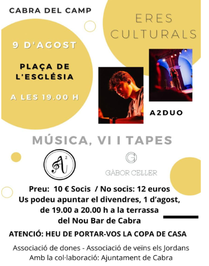 Música, vi i tapes a Cabra del Camp
