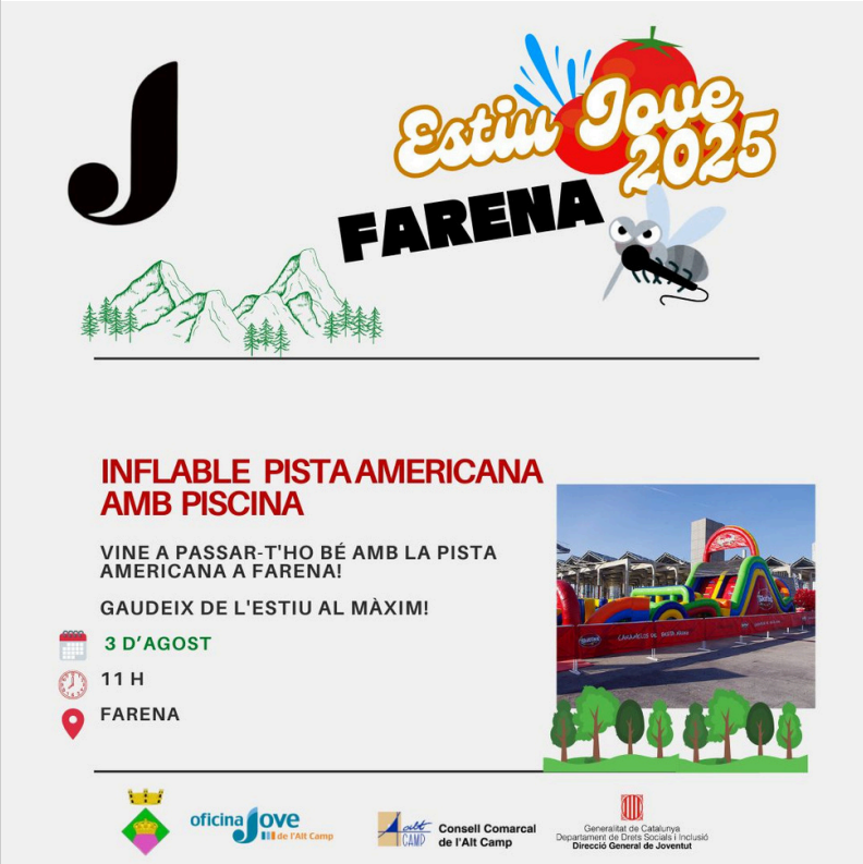 Inflables a la piscina de Farena