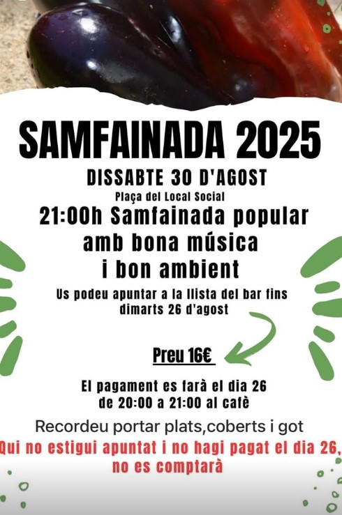 Samfainada popular a Picamoixons
