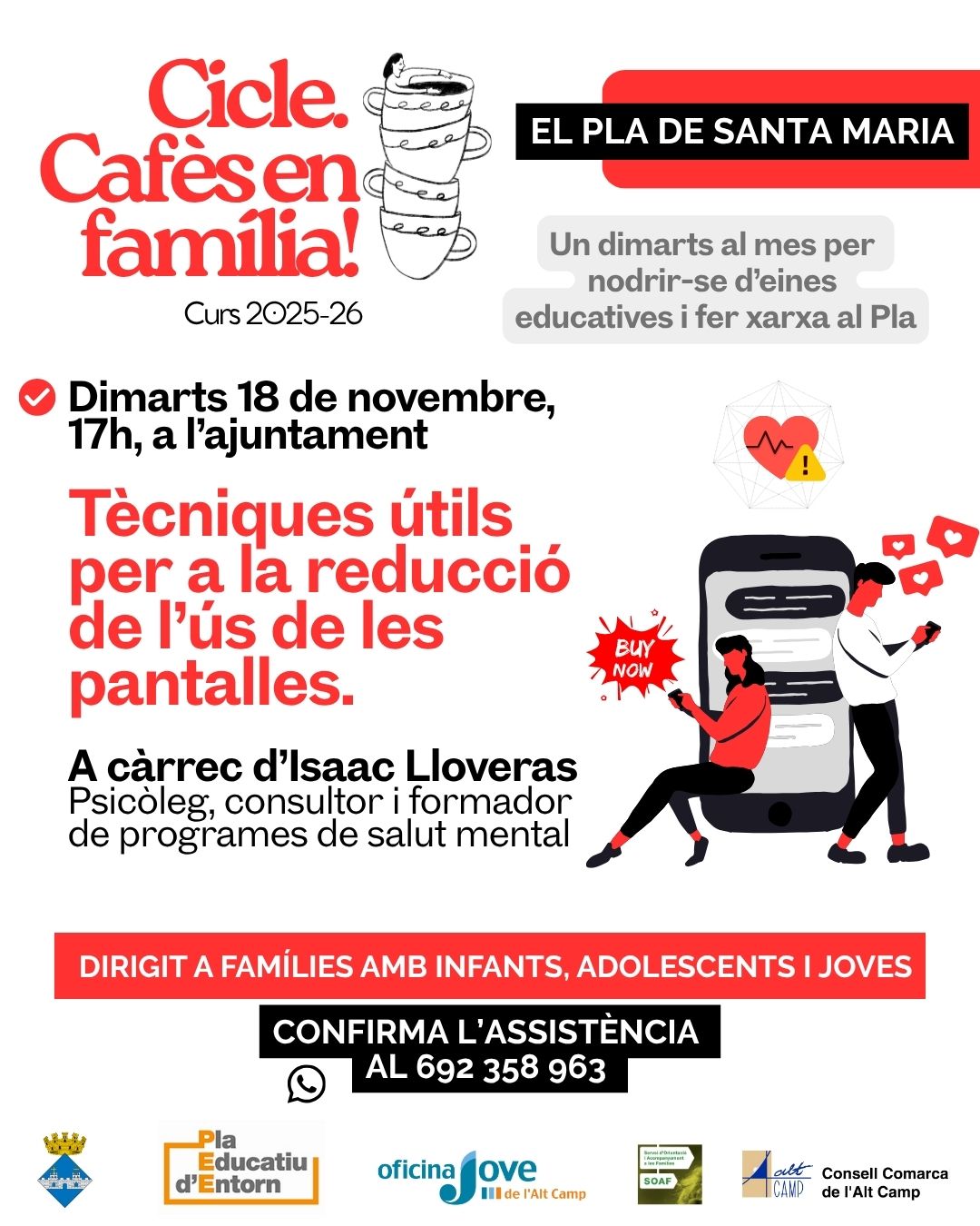 Cicle « Cafès en Família » Pla de Santa Maria