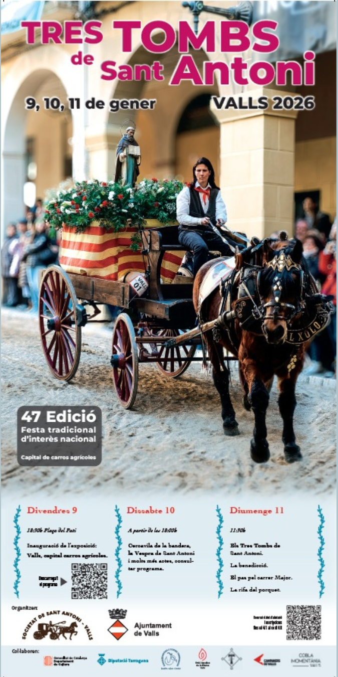 Arriben els Tres Tombs de Sant Antoni a Valls