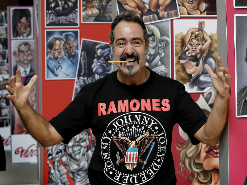 Festa de la caricatura amb Joan Vizcarra a Alcover