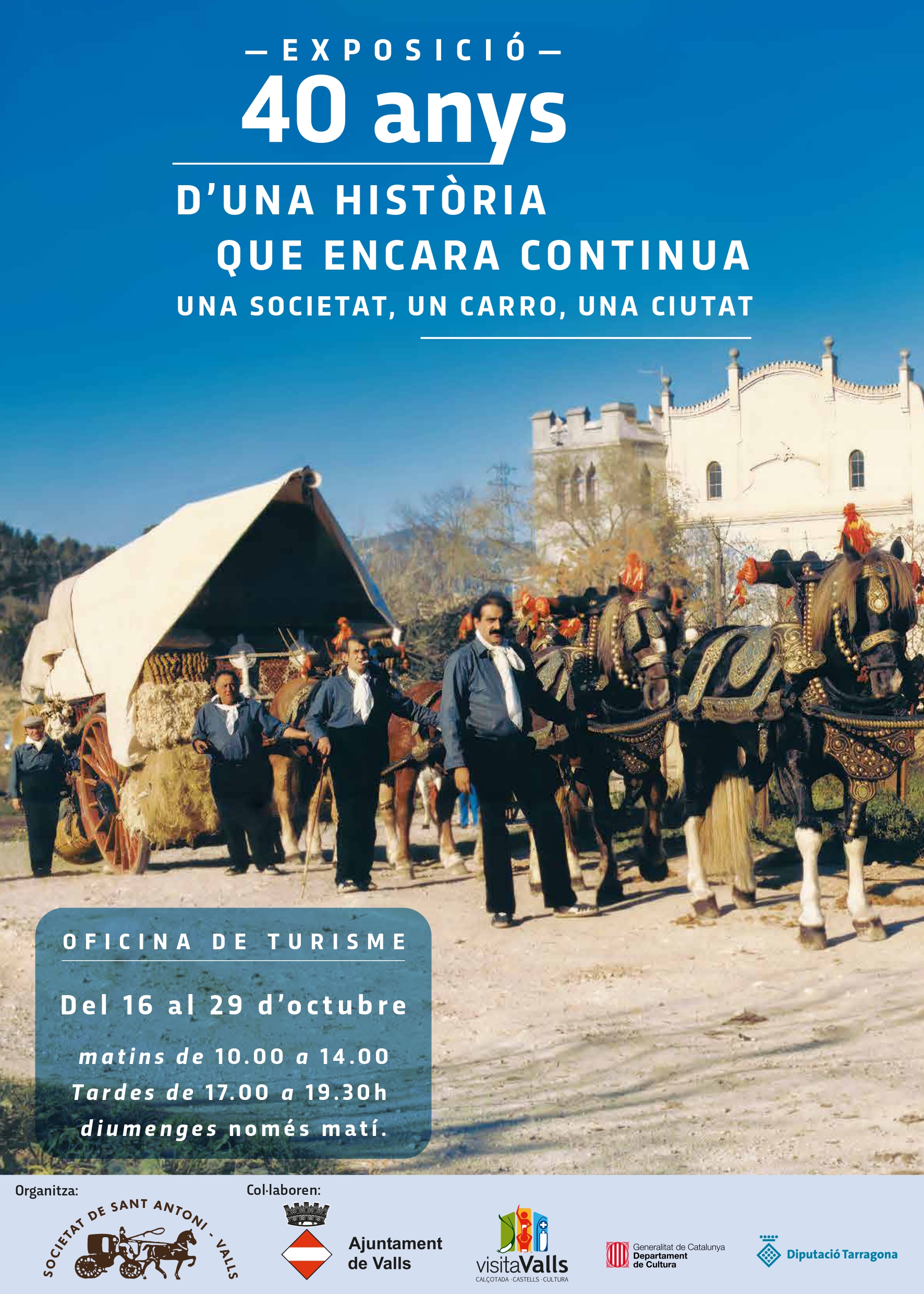 La Sociedad de San Antonio de Valls celebra un doble aniversario este mes de octubre.